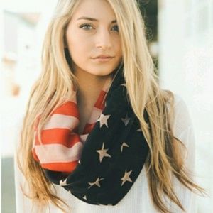 Vintage American Flag Infinity Scarf